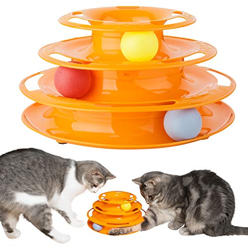 Cat Toys Katzenspielzeug „Balljagd“ | Beschäftigungsspielzeug mit Bällen | Robustes Intelligenzspielzeug für Katzen | 3 Ebenen mit 3 Bällen für aufregenden Katzenspaß | fördert die Aktivität Cat Toys Katzenspielzeug „Balljagd“ | Beschäftigungsspielzeug mit Bällen | Robustes Intelligenzspielzeug für Katzen | 3 Ebenen mit 3 Bällen für aufregenden Katzenspaß | fördert die Aktivität