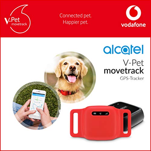 V-Pet movetrack by Vodafone - Echtzeit LIVE GPS Tracker für Hunde und Katzen + 3 Monate Service Gutschein (kostenfreies Datenpaket)