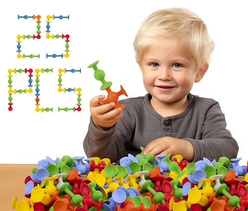 Suction Cup Toys - 25 PCS Building Toys 3+ Year Sensory Toys Suction Cup Toys - 25 PCS Building Toys 3+ Year Sensory Toys