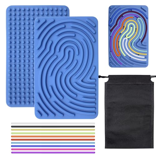 Sensorik Activity Board Silicone Fidget Toy mit Reisetasche & 10 Silikonstreifen Silent Sensory Board Doppelseitiges Aktivitätsbrett Sensorik Spielzeug für Stress Angst Autismus ADHS(Dunkelgrün) Sensorik Activity Board Silicone Fidget Toy mit Reisetasche & 10 Silikonstreifen Silent Sensory Board Doppelseitiges Aktivitätsbrett Sensorik Spielzeug für Stress Angst Autismus ADHS(Dunkelgrün)